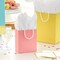 Recyclable Gift Bag Assortment (8 Bags: 3 Small 6", 3 Medium 9", 2 Large 13") Pastel Blue, Pink, Yellow, Purple, Orange, Green